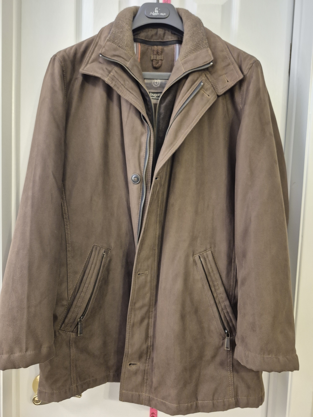 Vintage NWOT Bugatti Brown Suede-Look Lined Jacket Coat 42R Germany